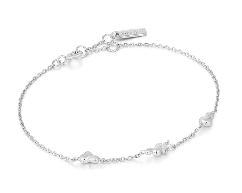 Taking Shape - Silver Twisted Wave Chain Bracelet