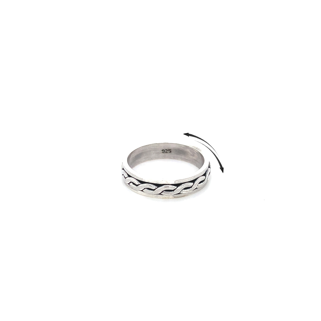 Spinner Ring - Sterling Silver w/ Twist  Design