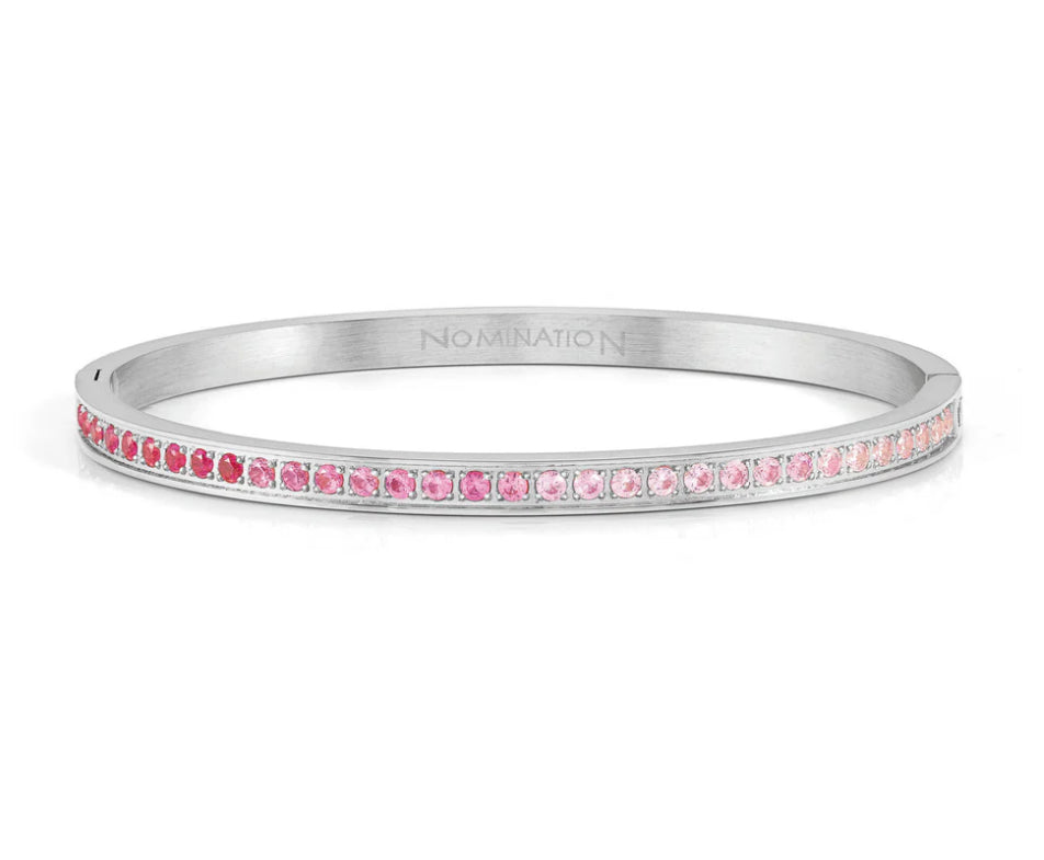 Pretty Bangles: Silver Gradient Pink CZ