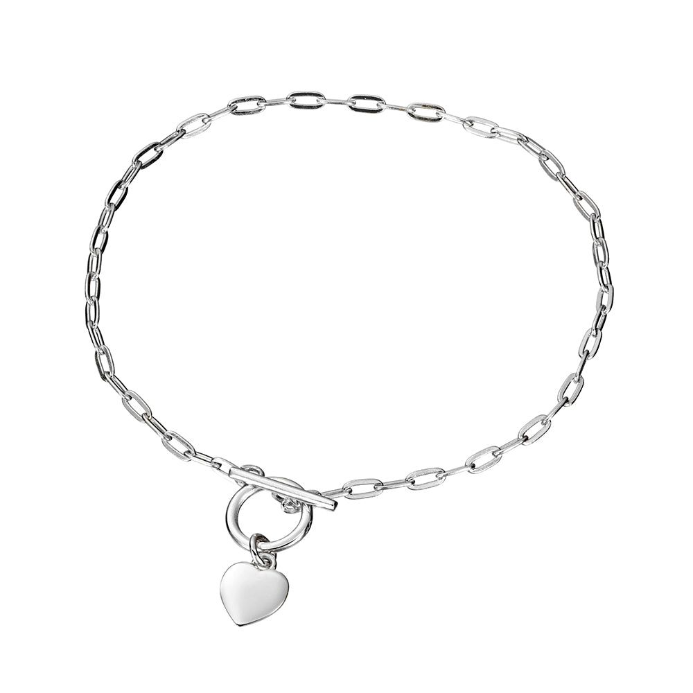 Bracelet -  Fob Chain & Heart