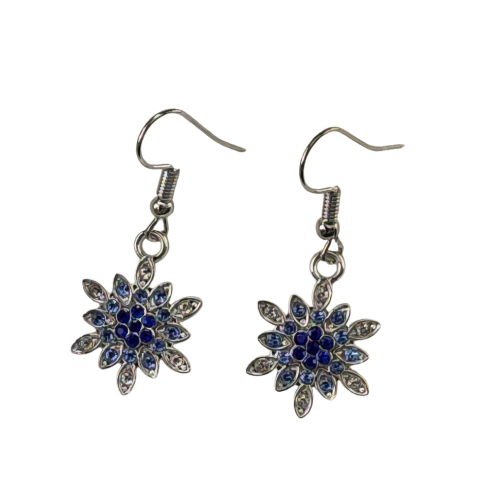 Christmas Blue Snowflake Fashion Earring