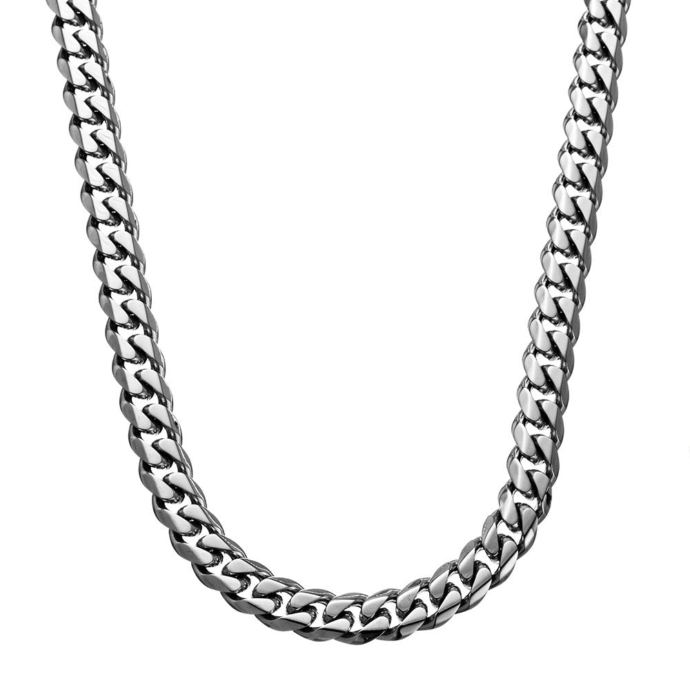 Necklace- 55cm Stainless Steel 10mm Cuban Link