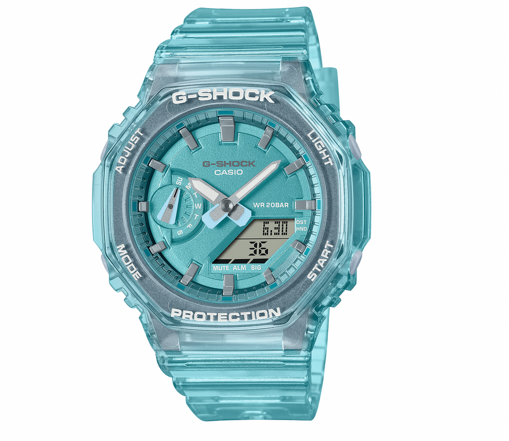 G Shock Duo Aqua Blue Transparent Watch