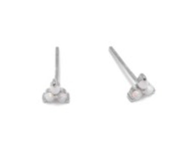 Opalite silver Stud Earring