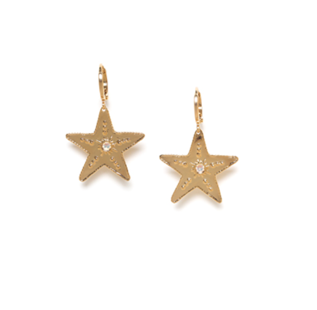 ESTRELLA mini creole with star dangle