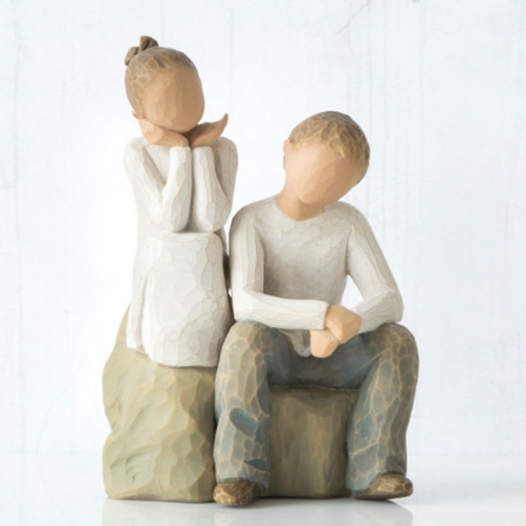 Brother and Sister Figurine