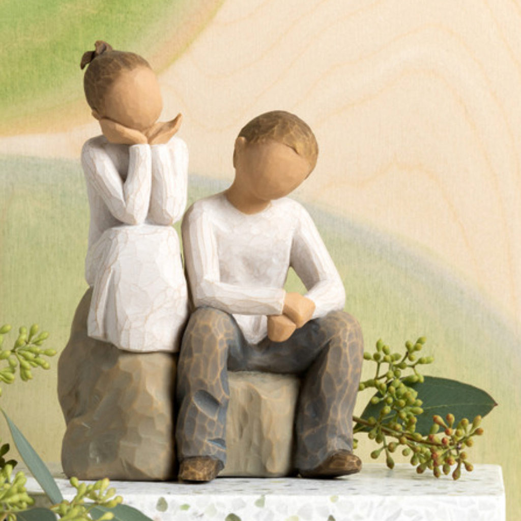 Brother and Sister Figurine