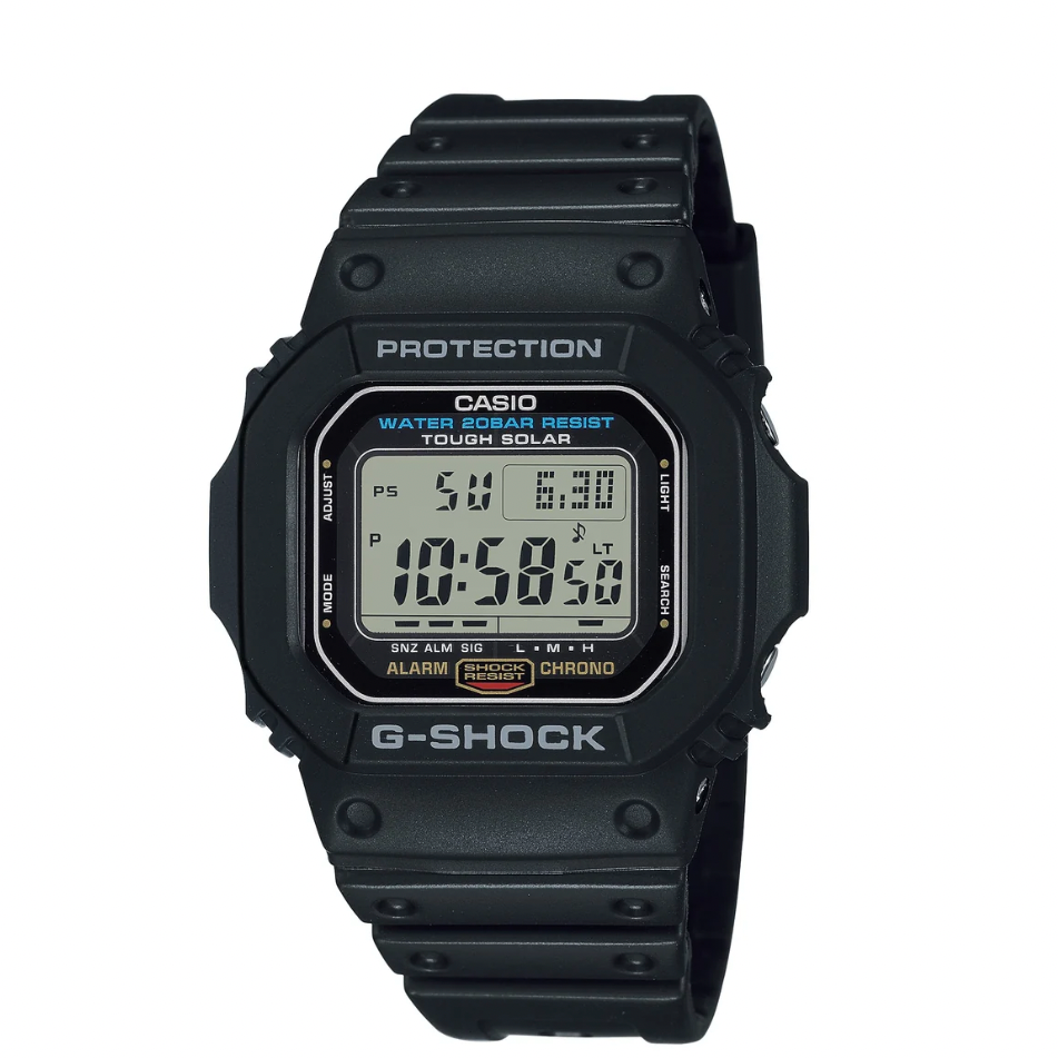 G-Shock: Tough Solar Black Resin Watch