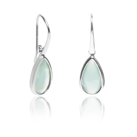 CARA Mia Aquamarine Silver Drop Earrings