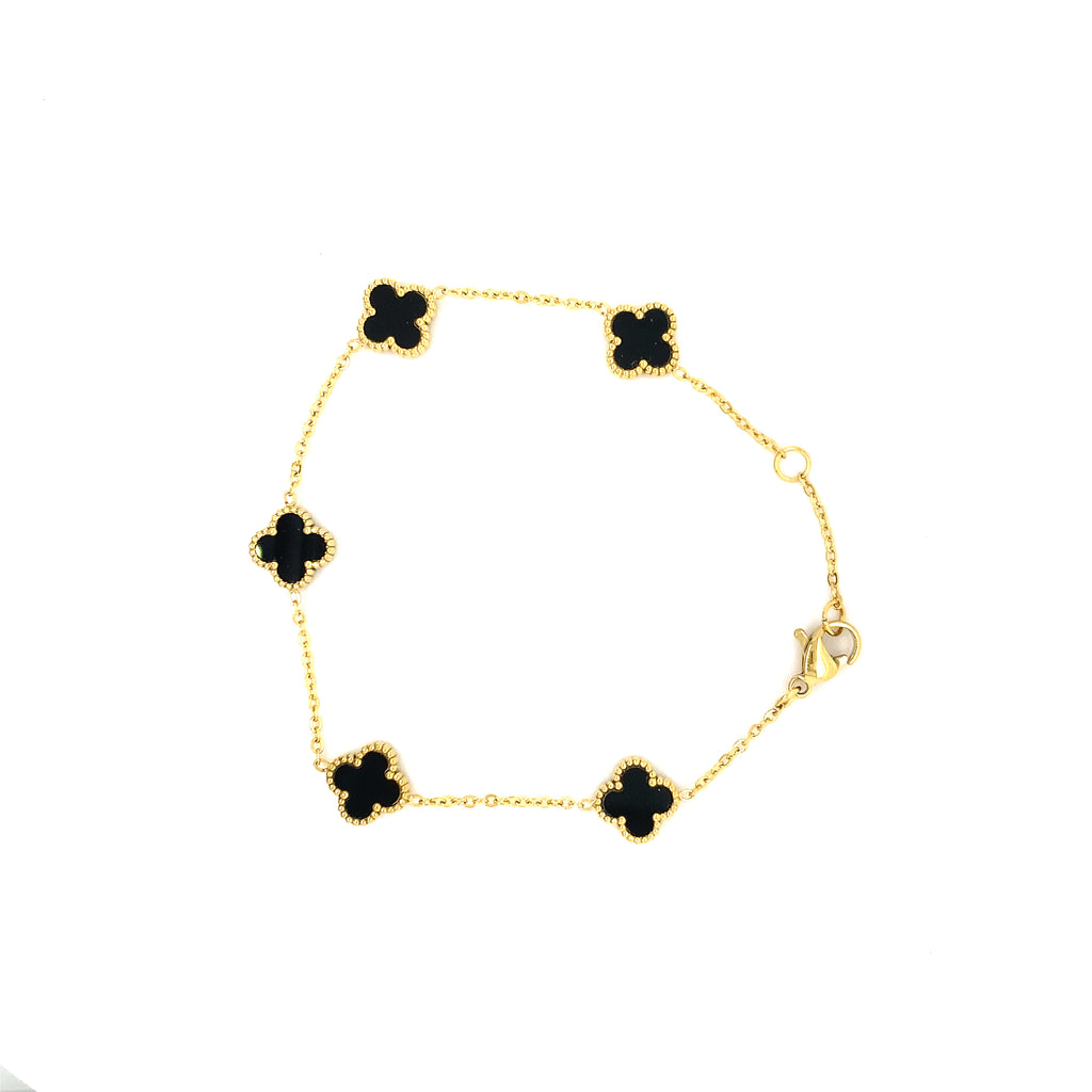 Clover Bracelet - Solid Black  - 2 colours available
