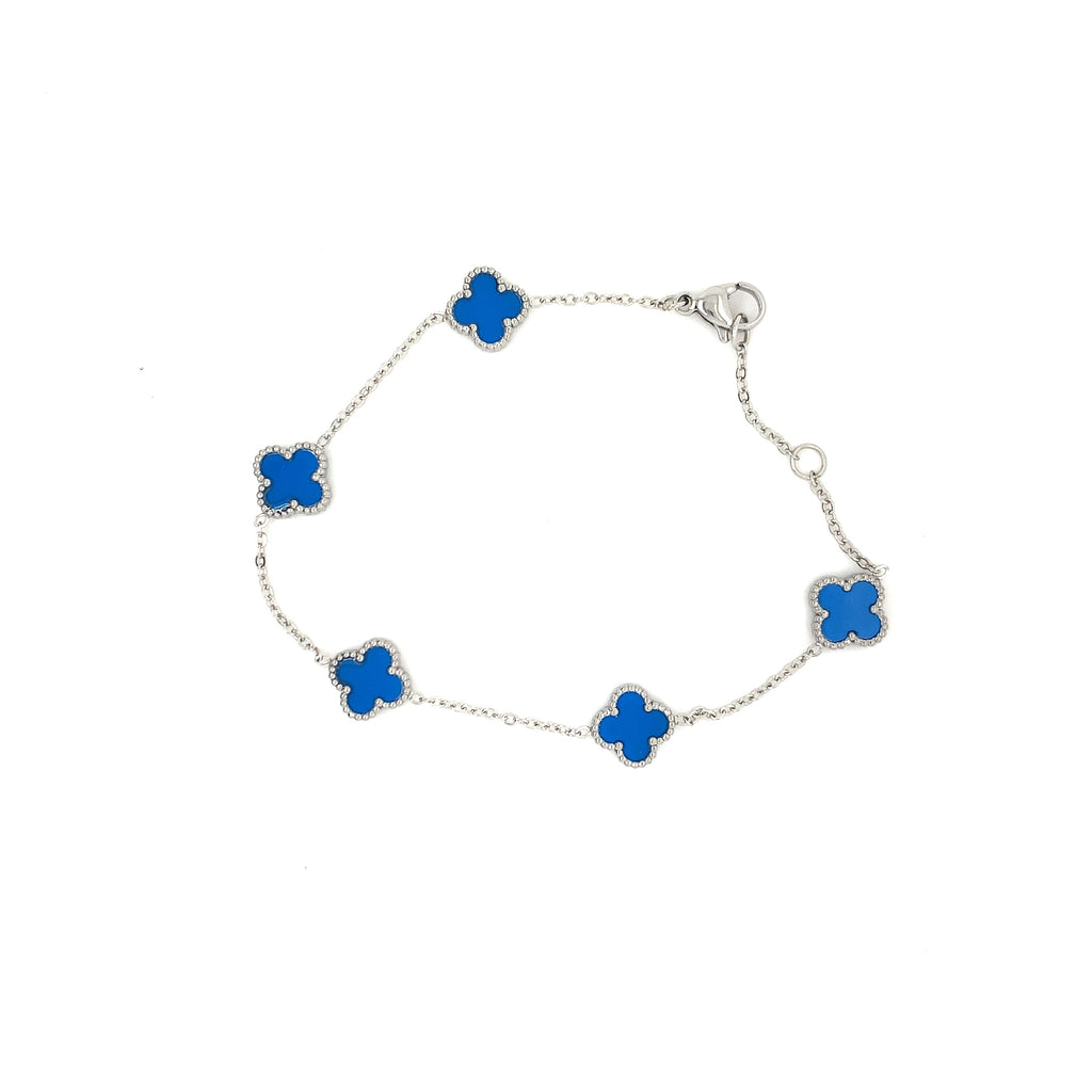 Clover Bracelet - Solid Blue - 2 colours available