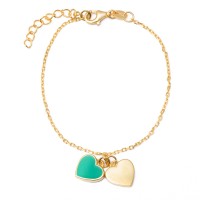 Double Heart Bracelet Gold - 2 colours available