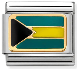 Gold Bahamas Flag Charm