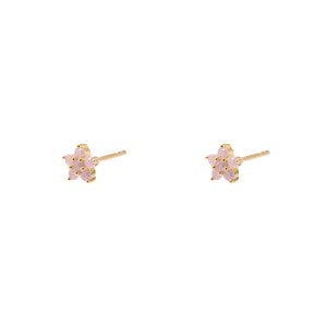 Flower Gold Stud Earring