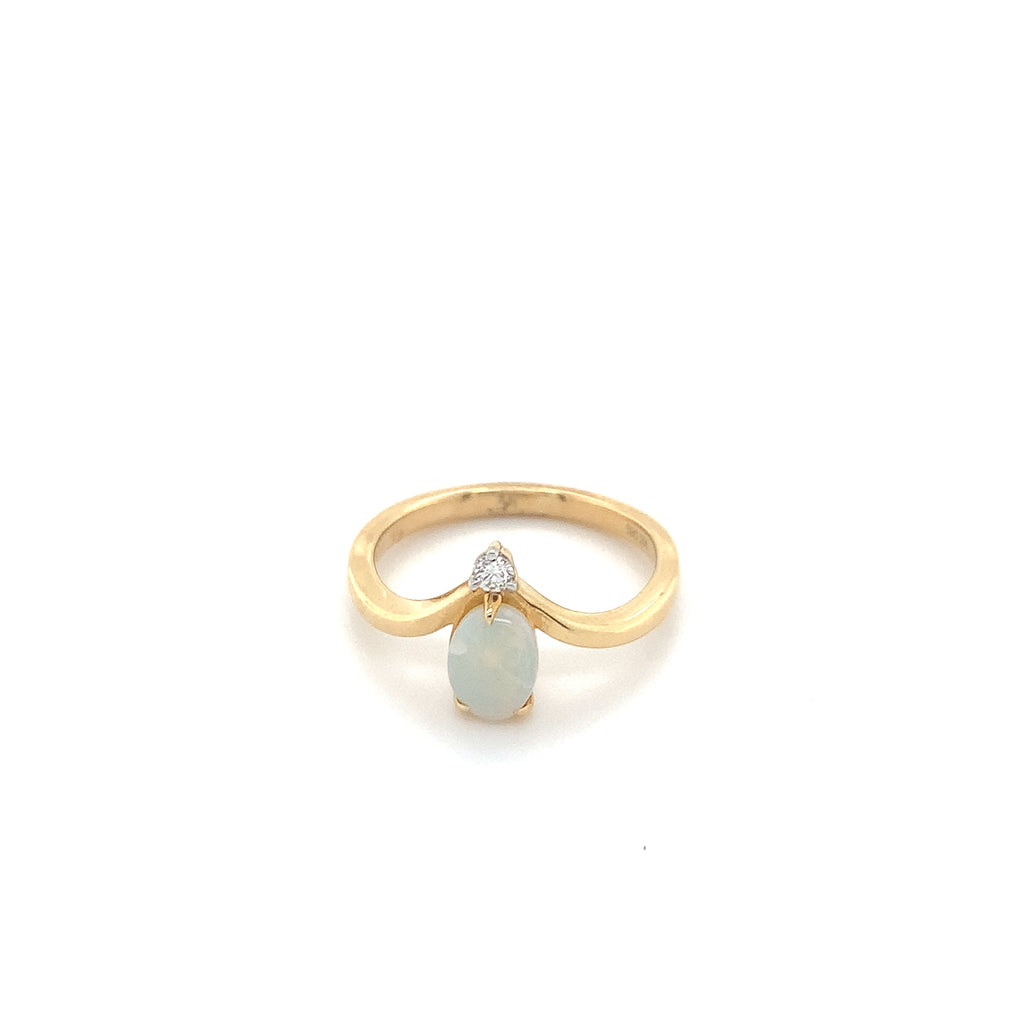 Rosaline White Opal Ring