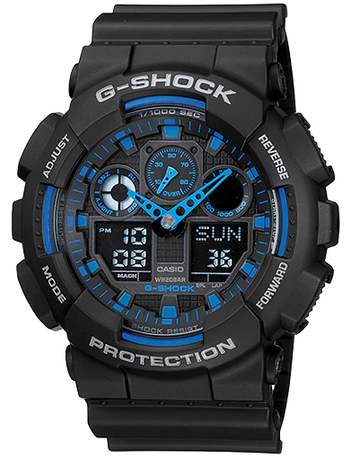 G-Shock GA100 Analogue Model Blue/Black Watch