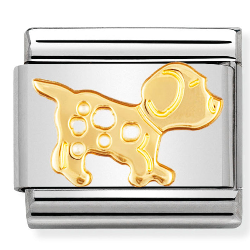 Nomination Dog Gold Charm 