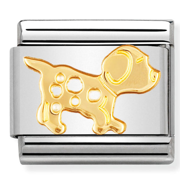 Nomination Dog Gold Charm 