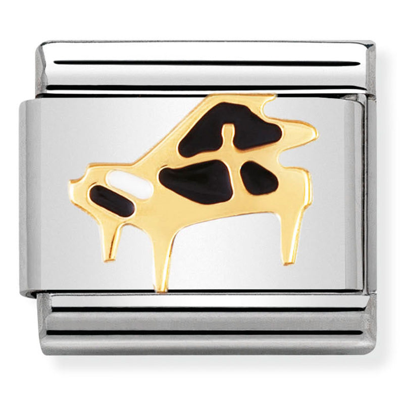 Nomination Piano Enamel Gold Charm 