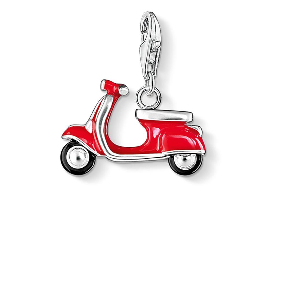 Scooter Red Enamel Charm