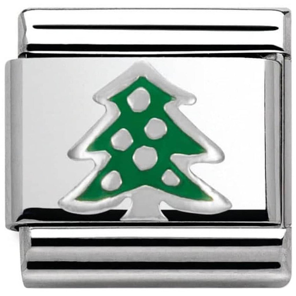 Christmas Tree Silver Charm
