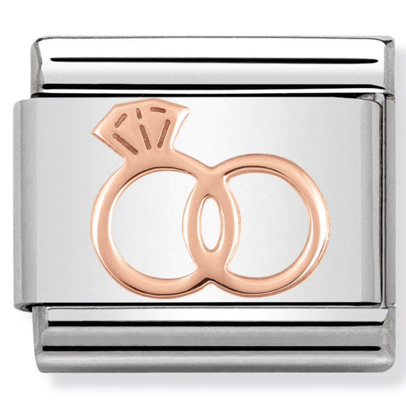 Nomination Wedding Rings Rose Gold Charm 