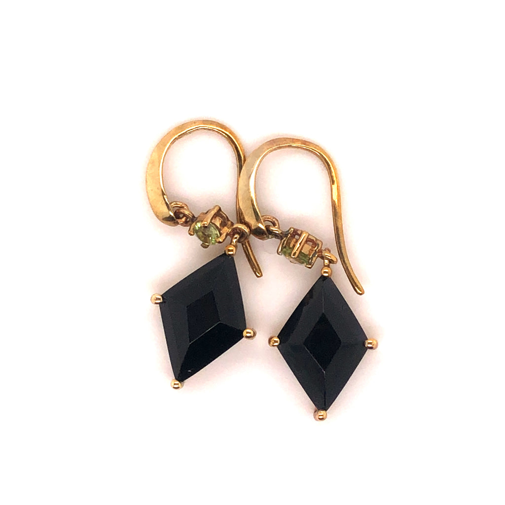 9ct Black Onyx Drop Earrings