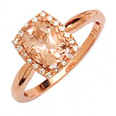 Morganite Diamond Ring