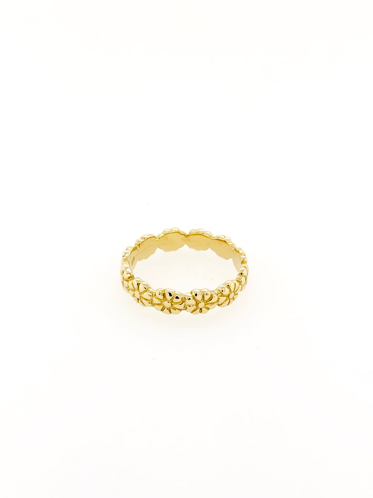 Flower Ring in Yellow Gold