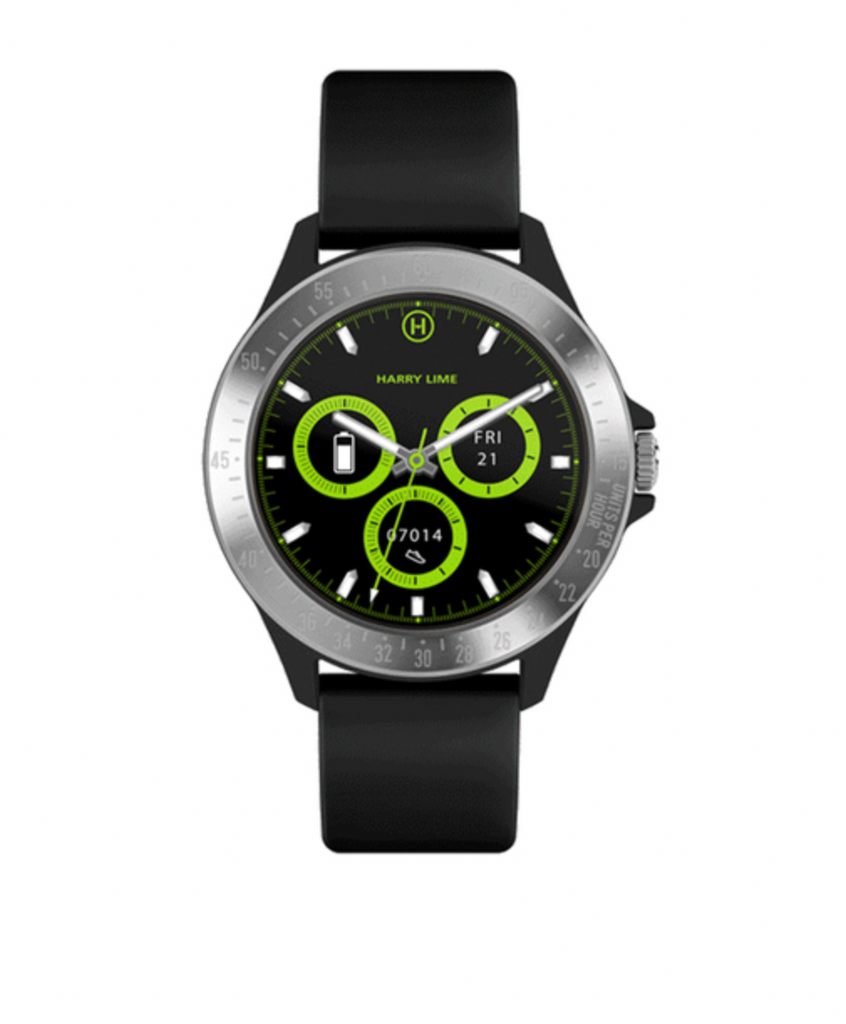 Silver and Black Smart Watch
