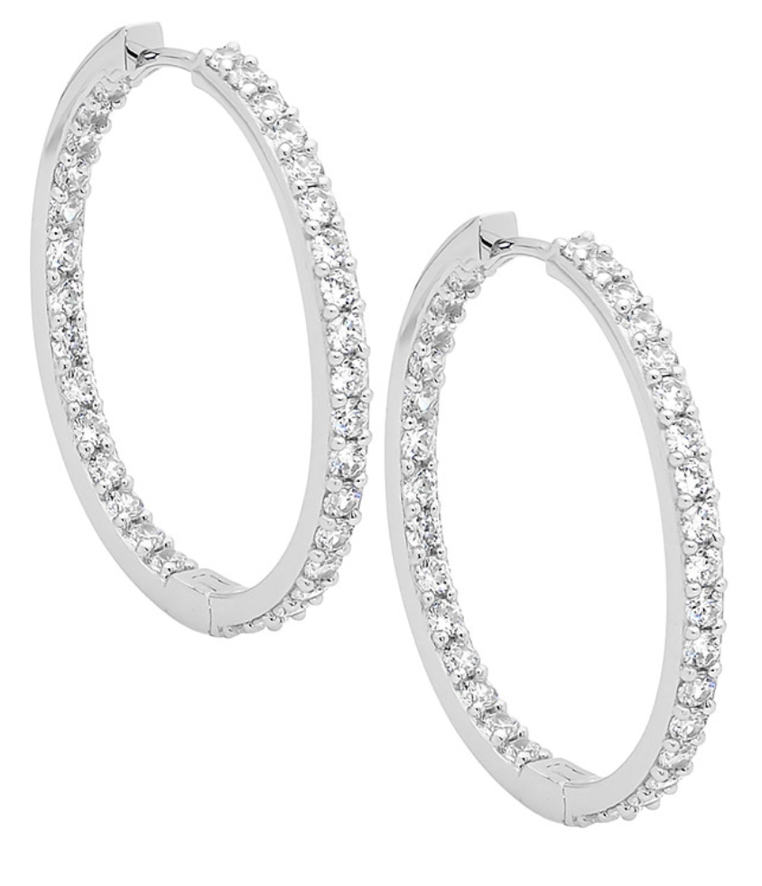 Cz online hoop earrings