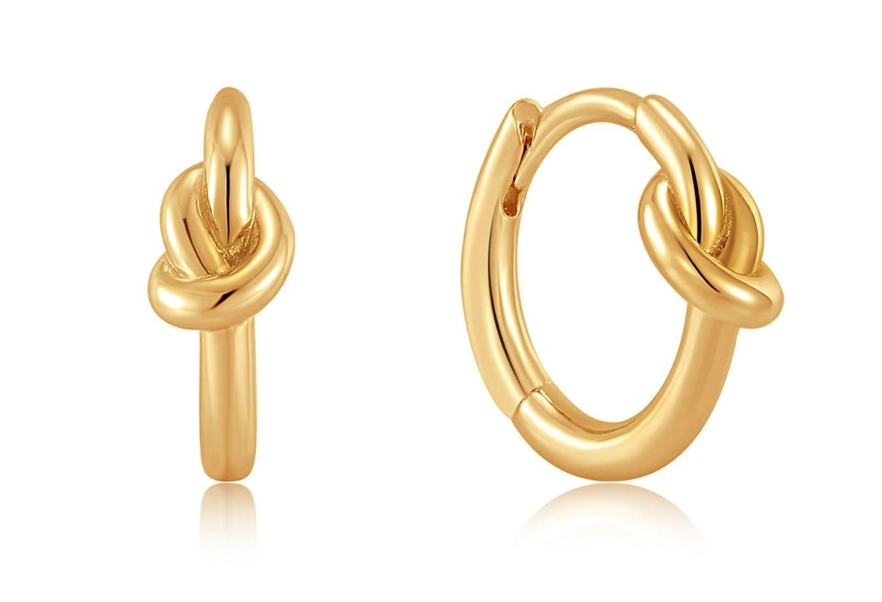 Ania Haie Forget Me Knot Huggie Hoop Earrings