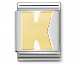Letter k shop charm gold
