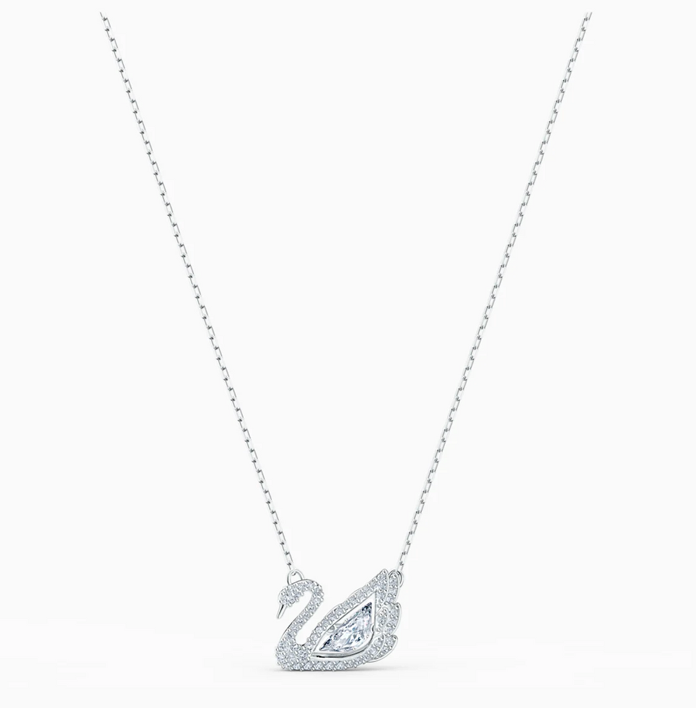 Dancing Swan White Necklace