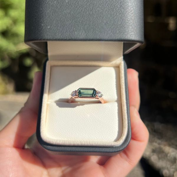 A Custom Ring Designed Around a Cherished Green Stone