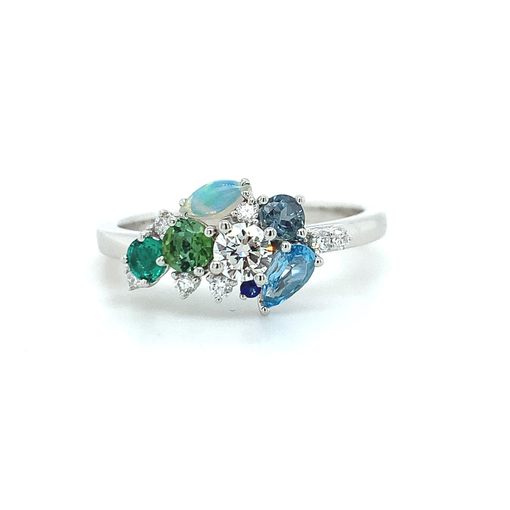 Birthstone Cluster Ring
