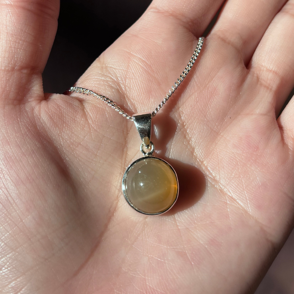 Hand-Made Silver Moonstone Pendant