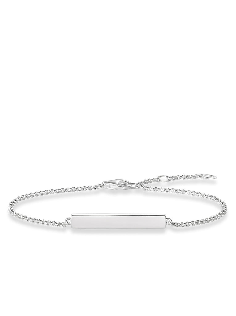 Love Bridge Rope Chain ID Plate Bracelet