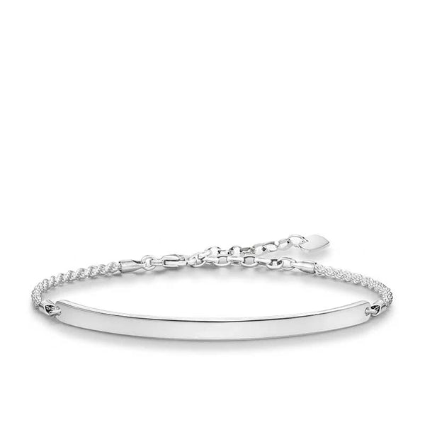 Love Bridge: Rope Chain Engravable Silver Bracelet