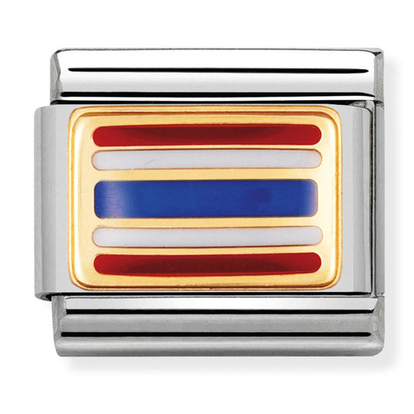 Asia Flag - Thailand Gold Charm