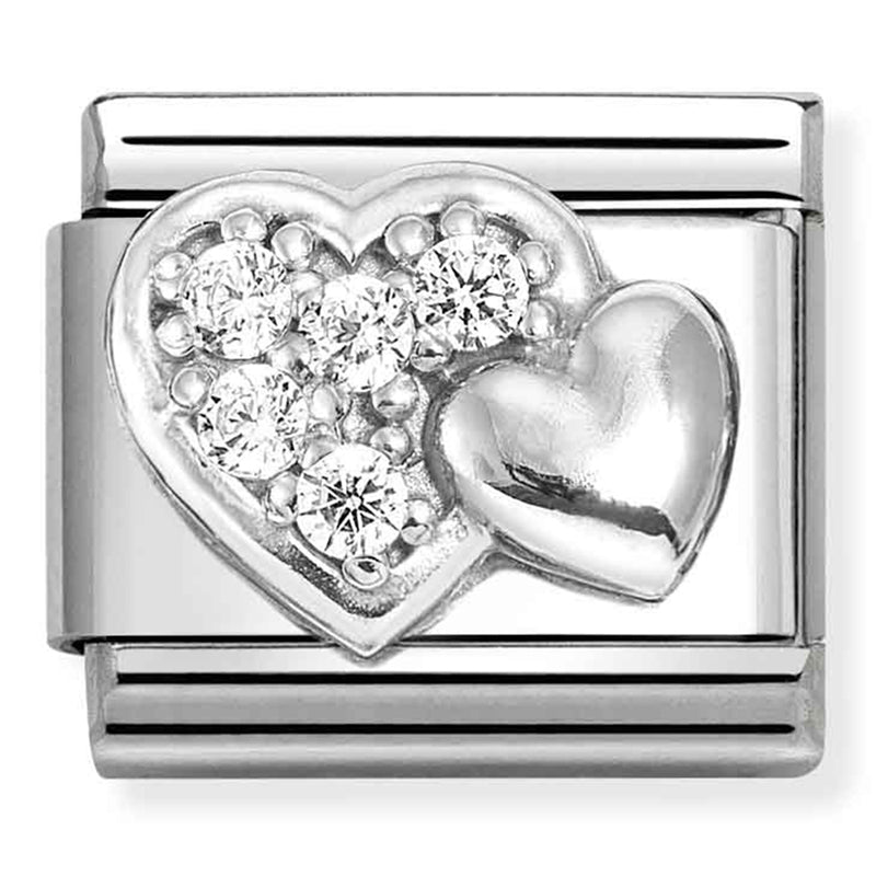 Love - Raised Heart & CZ Silver Charm