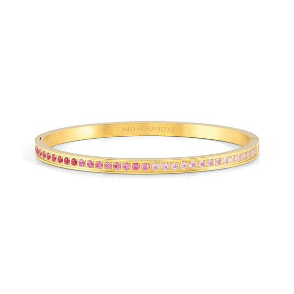 Pretty Bangles: Gold PVD Gradient Pink CZ