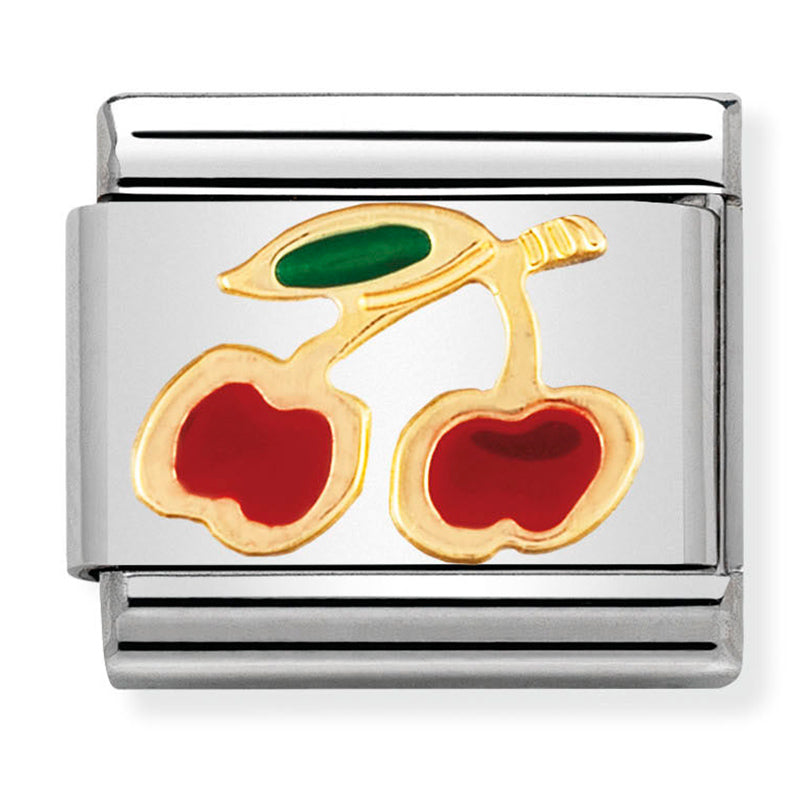 Fruits - Cherries Gold Charm