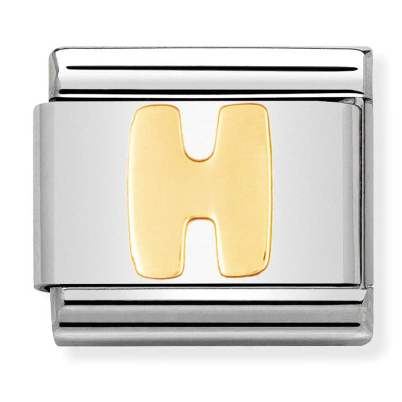 Gold - Letter H Charm