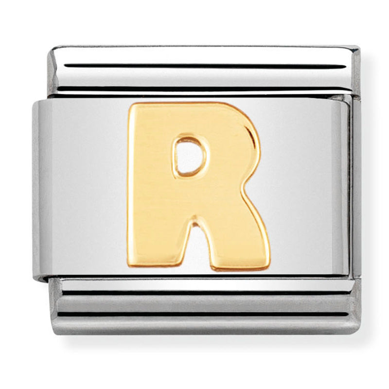 Gold - Letter R Charm
