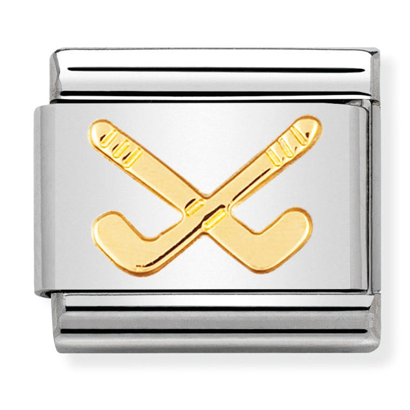 Sports - Hockey Clubs Gold Charm