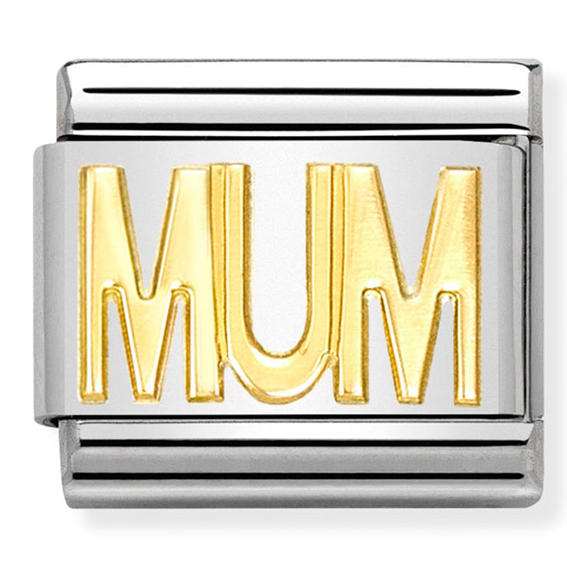 Family - Mum Writing Gold Charm