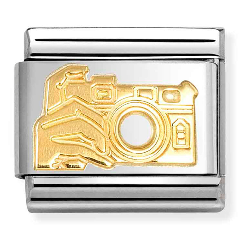 Hobbies - Camera with Hands Gold Charm