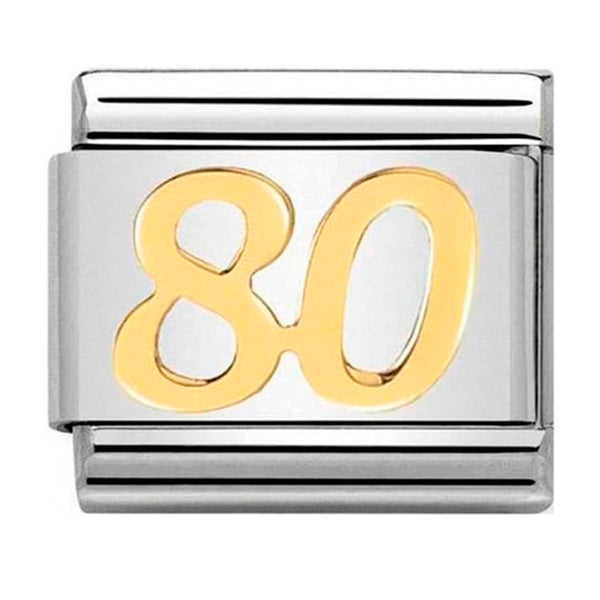 Birthday - 80th Gold Charm