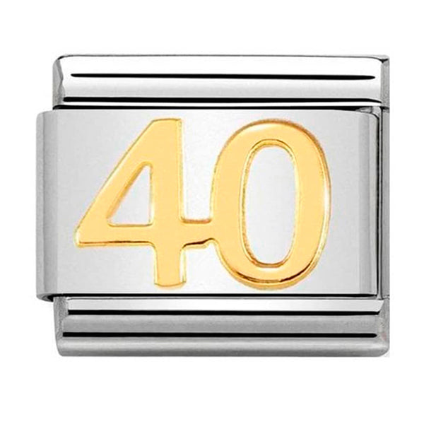 Birthday - 40th Gold Charm